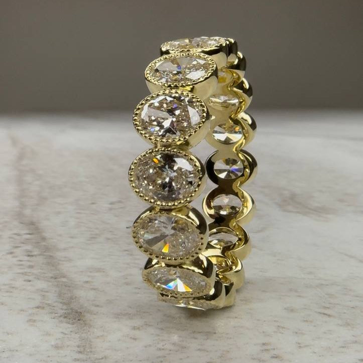 Golden Hour Oval Band angled view